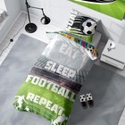 Its Coming Home Eat Sleep Football Repeat Single Duvet Cover