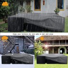 Heavy Duty Waterproof Patio Furniture Cover Rectangular Garden Rain Snowproof