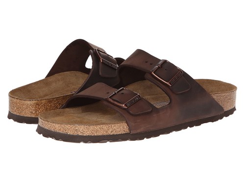 Birkenstock Unisex Leather Arizona Regular/Wide Width Sandals - Habana, Sizes - Picture 11 of 17