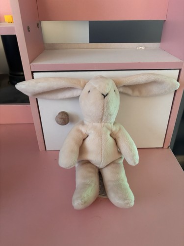 St Michael Marks & Spencer Vintage cremefarbener Hase Kaninchen Stofftier 9 Zoll M&S 9471733