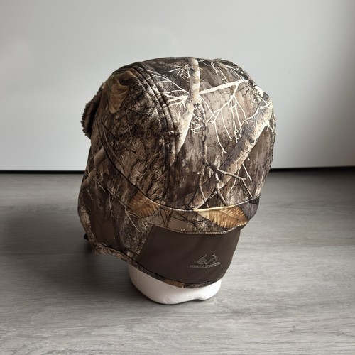 Realtree Edge Trapper Hat Cap Adult One Size OSFM Camouflage Lined Chin Strap - Picture 3 of 9