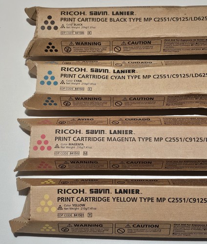 Ricoh Savin Lanier Set 841586 841501 841502 841503 For C2051 C2551 LD625C C9125 - 第 2/5 張圖片