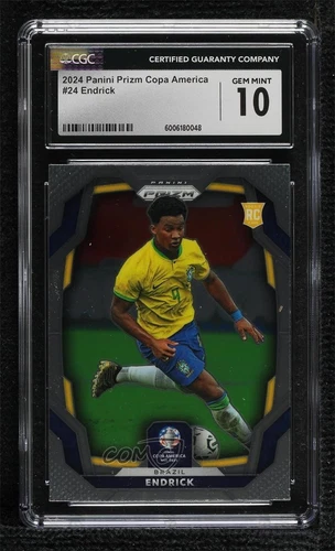 2024 Panini Prizm CONMEBOL Copa America Endrick #24 CGC 10 Gem Mint