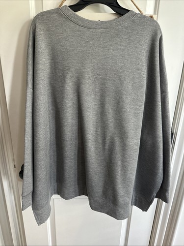 Neu mit Etikett Terra & Sky Damen Weihnachtssweatshirt Merry 4X grau Fleece Langarm - Bild 6 von 6