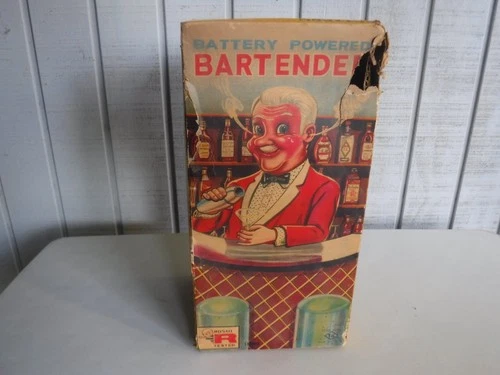 Vintage 1960's Rosko Battery Powered Bartender "Original Box Only" no toy