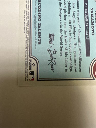 ๐ 2025 Topps Bob Ross Joy Of Baseball YOSHINOBU YAMAMOTO Budding Talents /99 ๐จ - Picture 19 of 24