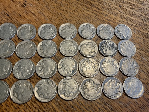 $2 Roll 40 Partial Date 1920s Buffalo Nickels - Free Shipping #1 - Picture 3 of 3