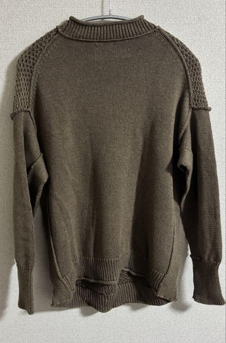 Seh Kelly knitwear S.E.H. Boatneck Sweater L Brown Cotton Made in UK with Tag - Picture 2 of 15