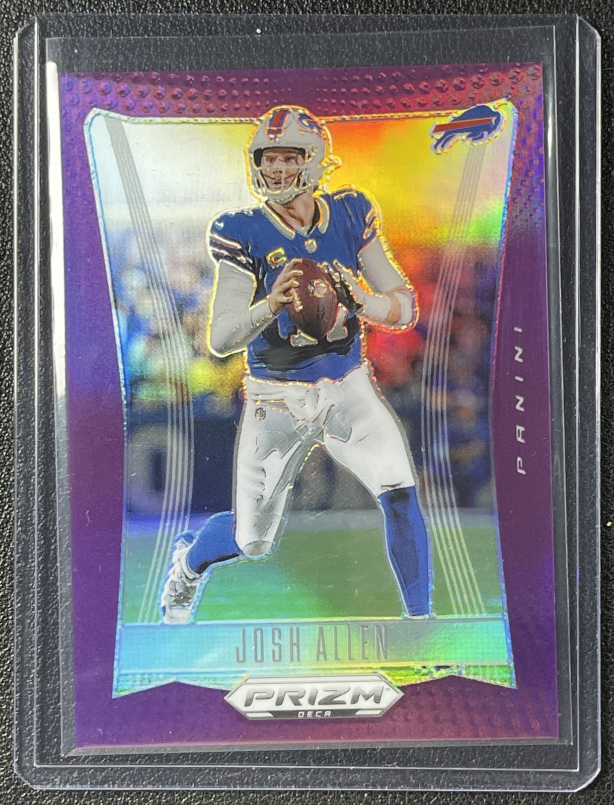 JOSH ALLEN 2024 PANINI PRIZM DECA #28 PURPLE 41/99 BILLS