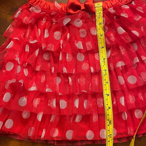 Disney Minnie Mouse Ruffle Skirt Tutu Red Polka Dot Bow Jumping Beans Ruffle 5 - Picture 6 of 6