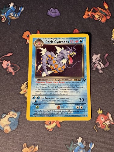Pokémon Cards Dark Gyarados 8/82 Holo Rare Team Rocket UNLIMITED - (LP+) - Picture 1 of 6
