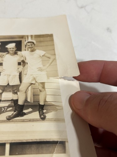 Vintage Marine Küstenwache Fotos x2 - s/w - ca. Je 5” B x 7” T - Bild 13 von 14