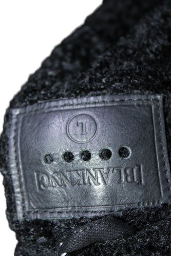 Blank NYC Womens Black Vegan Leather Faux Shearling Long Sleeve Coat Size L - Picture 6 of 6