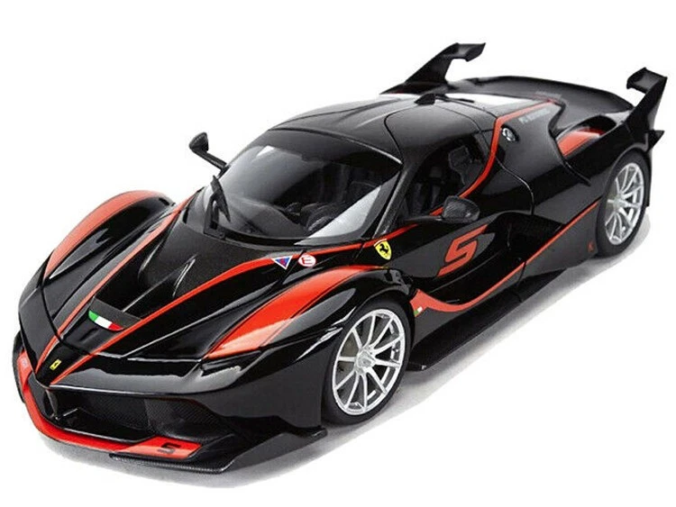 FERRARI FXXK ESCALA 1:18 MODELO DE COCHE DE CARRERAS FUNDIDO A PRESIÓN EDICIÓN ESPECIAL NEGRO/ROJO NUEVO Foto 2 de 2