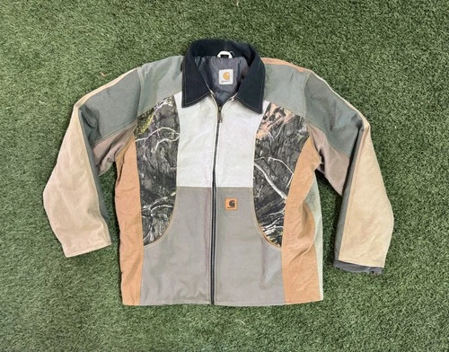 Carhartt Reworked Realtree Canvas Lined Jacket Large Custom - product listing photo