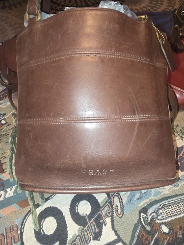 COACH Vintage Tribeca Brown Leather USA Made Shoulder Handbag Tote 9098 - Picture 2 of 10