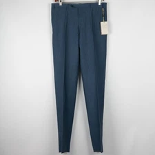NWT $825 Canali Wool and Linen Pants Blue 40US/50IT