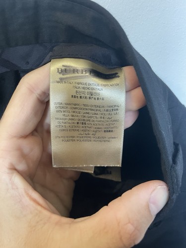 Designer Burberry London England 100% Wool Dress Pants Made In Italy | Size 58 - Picture 4 of 6