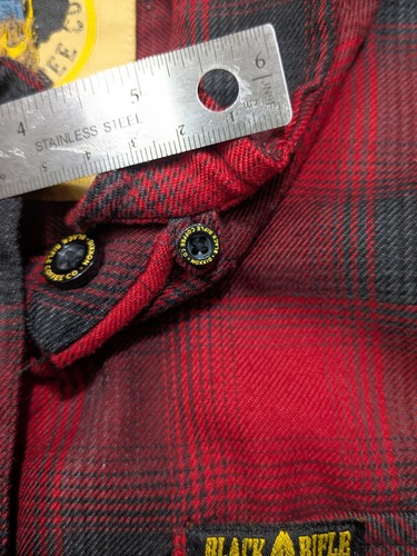 Dixxon Fireside Flannel Women’s M Red Black Plaid Shirt Black Rifle Coffee - Picture 6 of 9