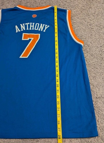 2012 Adidas New York Knicks Carmelo Anthony #7 Blue Jersey Youth XL 18/20 - Picture 5 of 5