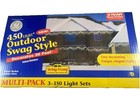 GE 450 LIGHT SWAG STYLE INDOOR OUTDOOR STRING A LONG CLEAR WHITE BULBS UNUSED