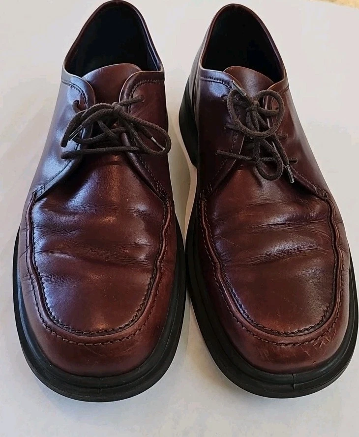 Mocassini stringati Ecco Comfort da uomo in pelle marrone taglia 45 11 11 5 scarpe da passeggio