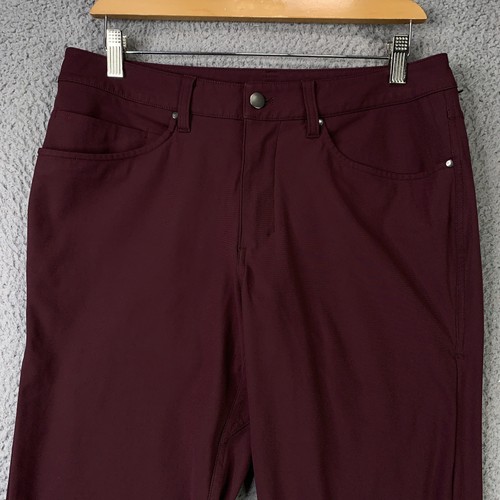 Lululemon Pants Mens 31 Burgundy Maroon Commission Classic Fit ABC Warpstreme - Picture 2 of 16