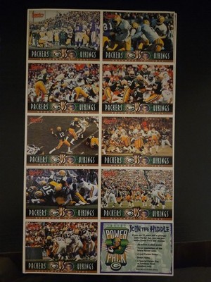 Green Bay Packers VS Minnesota Vickings Power Pack Cards 1967-1994
