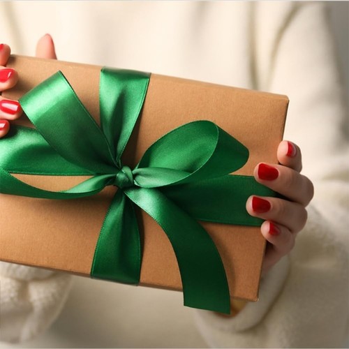 Nastro verde 1 pollice: 25 iarde nastro di raso artigianale verde per confezione regalo, fiore - Foto 5 di 7