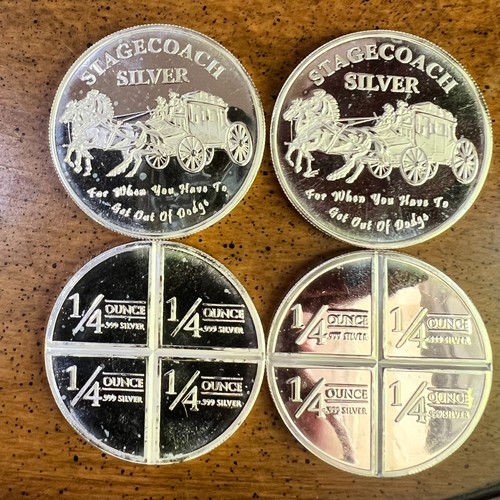 Stagecoach Silver Get Out Of Dodge 1 oz .999 Fine Silver✅Divisible Art Round - Picture 5 of 11