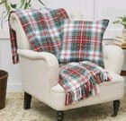 Plaid Woven Luxury Throw Pillow. 18x18. C & F HOME Morris. New Sealed. 