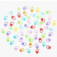 100 Pcs Plastic Knitting Stitch Markers, Heart Shaped Locking Crochet Stitch 