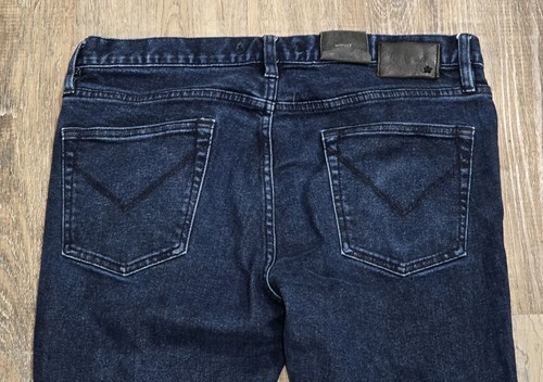 Pantalones de mezclilla para hombre John Varvatos Usa Wight calce ajustado azul oscuro talla 32x32 nuevos con etiquetas NUEVO - Imagen 6 de 11