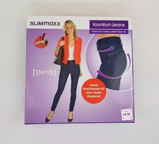 Damen Jeans Strech Slimmaxx Komfort Jeans One4All dunkel Blau Größe : 44-50