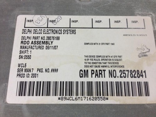 13 CHEVY SILVERADO 2500 AUDIO EQUIPMENT AM-FM-STEREO-CD-MP3 OPT US8, NICE! 14649 - Bild 4 von 6