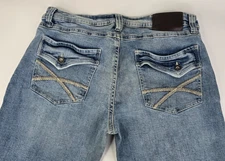 TK Axel Slim Boot Cut Light Blue Jeans Mens 36x32 (37x32.5) Stretch Denim