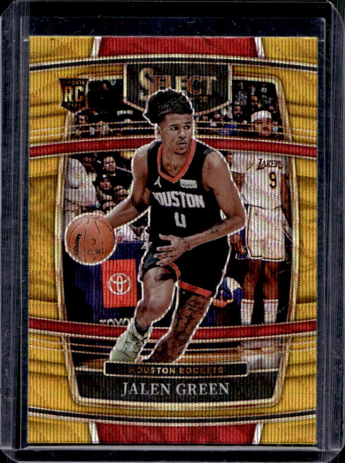 2021-22 Select Jalen Green Gold Wave Prizms RC Concourse #7 Rockets