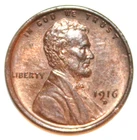 1916-D Lincoln Wheat Cent - BU - Red Brown - #9625D
