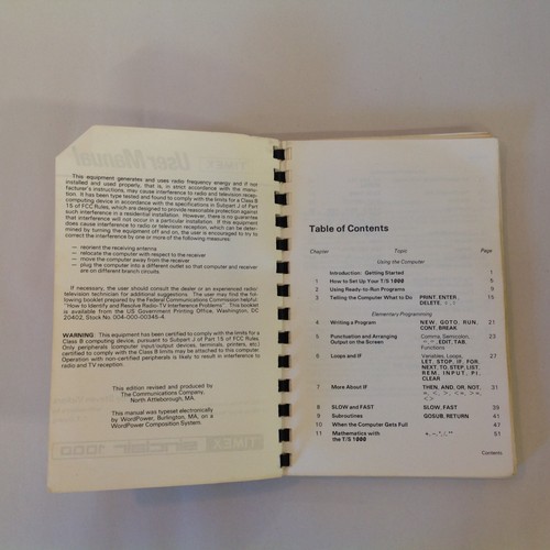 Vintage 1982 Timex Sinclair 1000 User Manual Personal Computer Guide Coding Tool - Zdjęcie 6 z 18