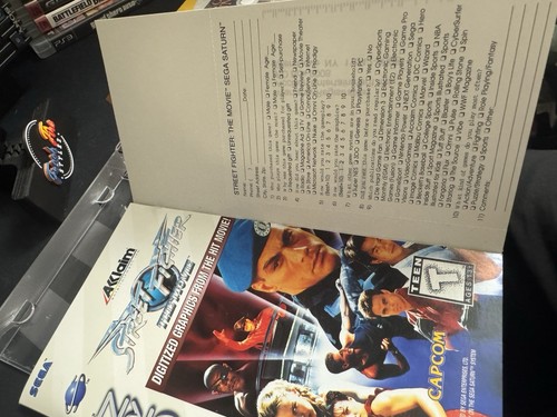 Street Fighter The Movie Acclaim Capcom Sega Saturn COMPLETE With Registration - Picture 6 of 7