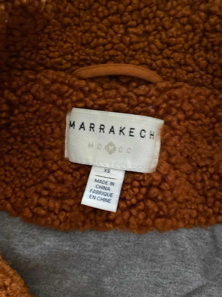 Jaqueta Sherpa Marrom Feminina Anthropologie, Marrakech, Tamanho XS. - Imagem 2 de 4