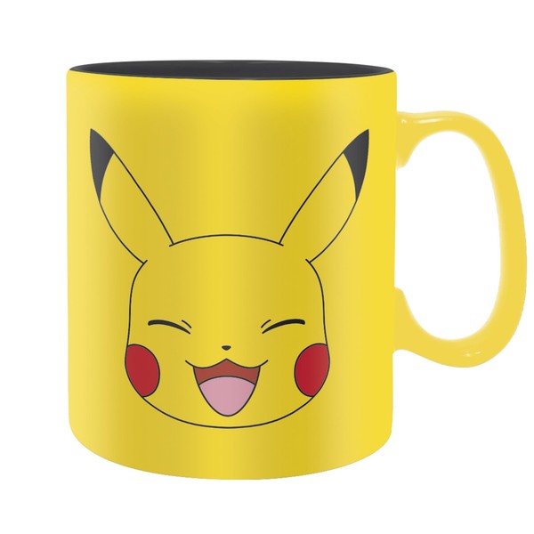 Pokemon Mug 460Ml Pikachu Face Cardboard Box Pokal Keramik Abystyle-image