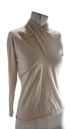 Ralph Lauren Black Label Damen Pullover Large Creme Reines Kaschmir Schalkragen - Bild 4 von 8