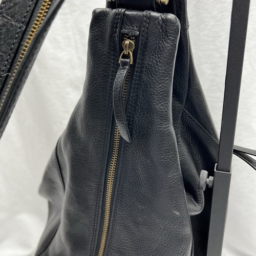 RARE Sapahn Vintage Black Leather Convertible Backpack Sling Bag Hobo Bucket Bag - Bild 7 von 13