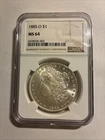 1885-O MORGAN SILVER DOLLAR NGC MS64 Bright White Flawless  Appearance