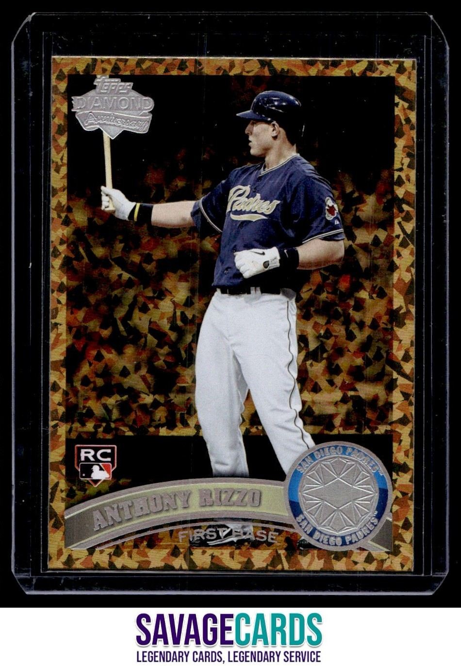 2011 Topps Update Diamond Cognac Anthony Rizzo RC #US55 San Diego Padres