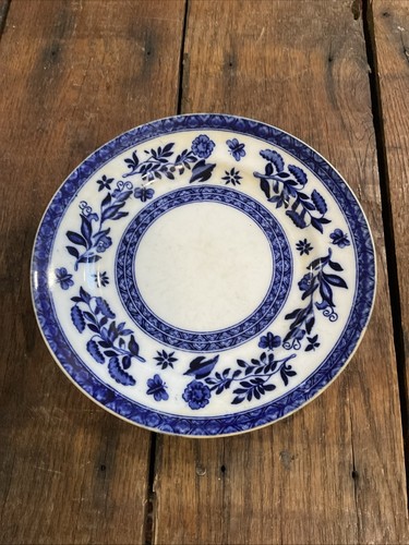 Antique Coalport Blue & White Belfort pattern Bread Plate plate 8” ~ Set Of 5 ~ - Picture 9 of 11