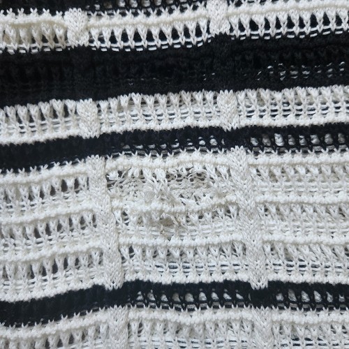 Coastal Nautical Resort Black and White Open Knit Maxi Dress Forever 21 Size M - Picture 3 of 6