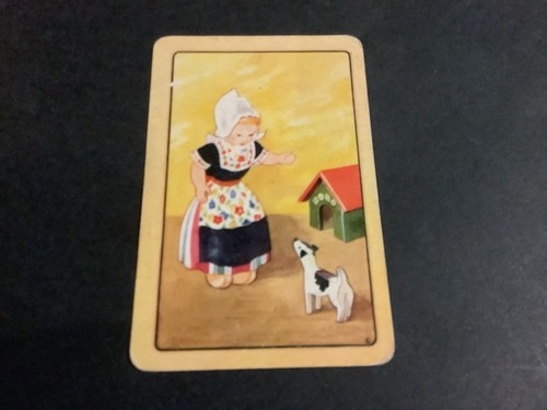 Swap Card, Genuine Vintage 50s Authentic Coles Card, Dutch Girl - Picture 2 of 3
