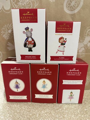HALLMARK NUTCRACKER SWEET SUGAR PLUM, SNOW QUEEN, WALTZ FLOWER, MOUSE KING CLARA